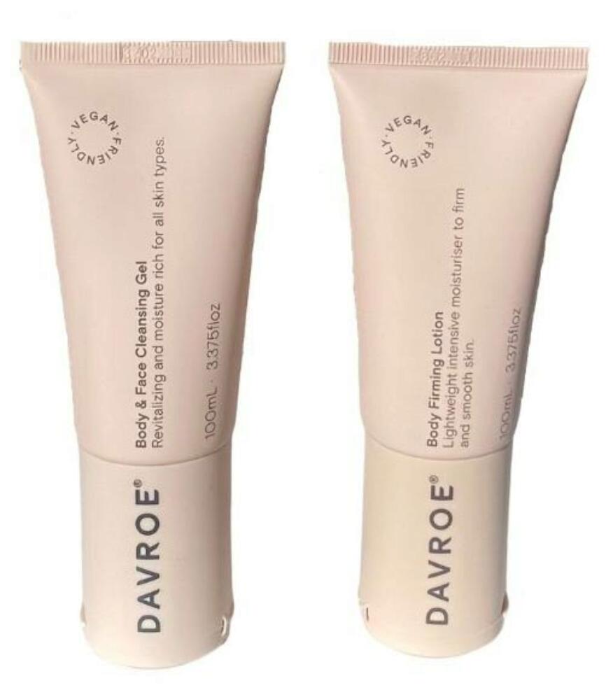 100ml Davroe Body Firming Lotion and Body & Face Cleansing Gel