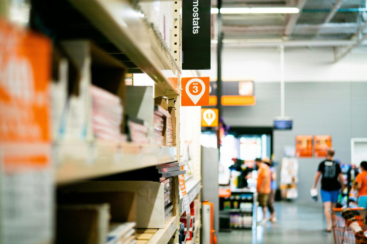 Interior of a supermarket