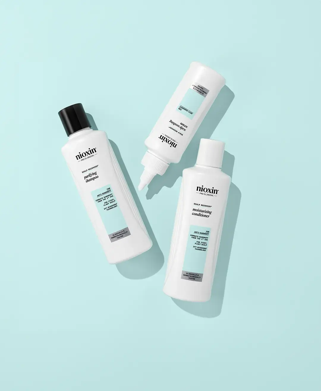 Nioxin Purifying Shampoo, Scalp Serum and Moisturising Conditioner