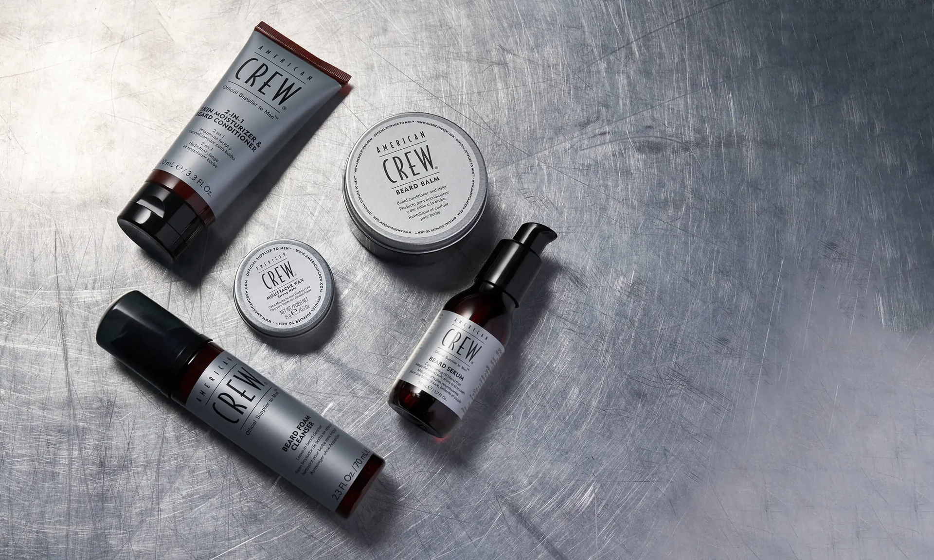 American Crew beard care products